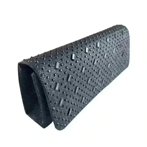 MINI BLACK SHINNY BAG RHINESTONES WITH CHAIN STRAP - Picture 14 of 14